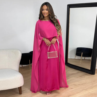 Robe élégante en satin pour femmes | Maxi