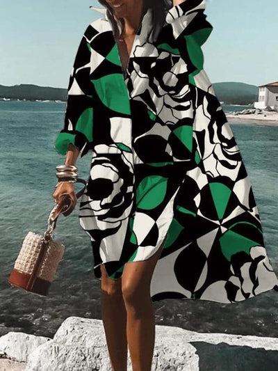Robe imprimée colorée pour femmes | Midi