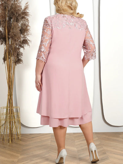 Robe de banquet taille plus pour femmes | Midi