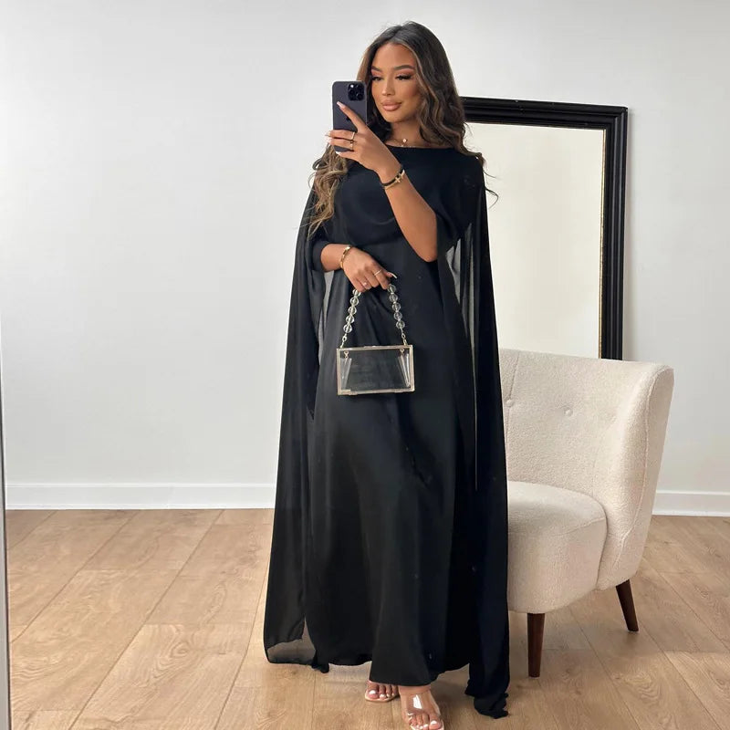 Robe élégante en satin pour femmes | Maxi