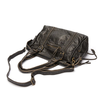 Grand sac à main vintage pour femme | Noir