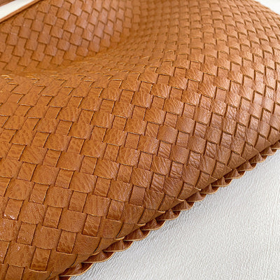 Sac à bandoulière en éco-cuir tressé pour femmes | Moyen