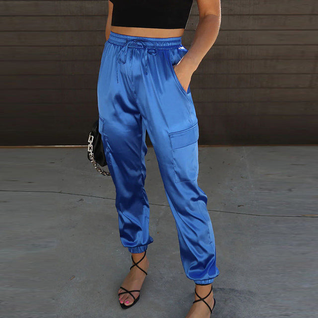 Pantalon satin élégant pour femmes | Cargo