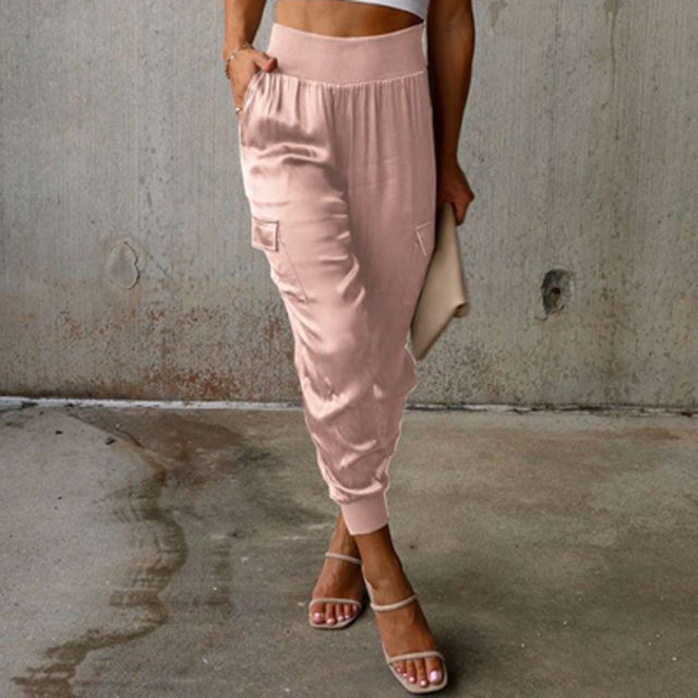 Pantalon satin élégant pour femmes | Cargo