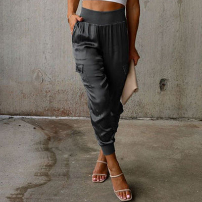 Pantalon satin élégant pour femmes | Cargo