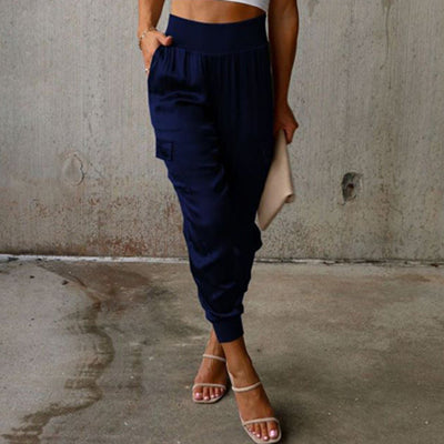 Pantalon satin élégant pour femmes | Cargo