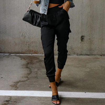 Pantalon satin élégant pour femmes | Cargo