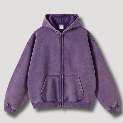 Sweat à capuche zippé Vintage pour femmes | Large
