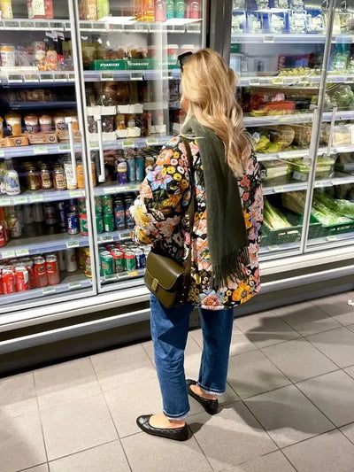 Margaux | Manteau à fleurs vintage pour femme | Chaud