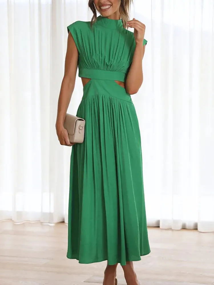 Robe longue élégante et fluide pour femmes | Maxi
