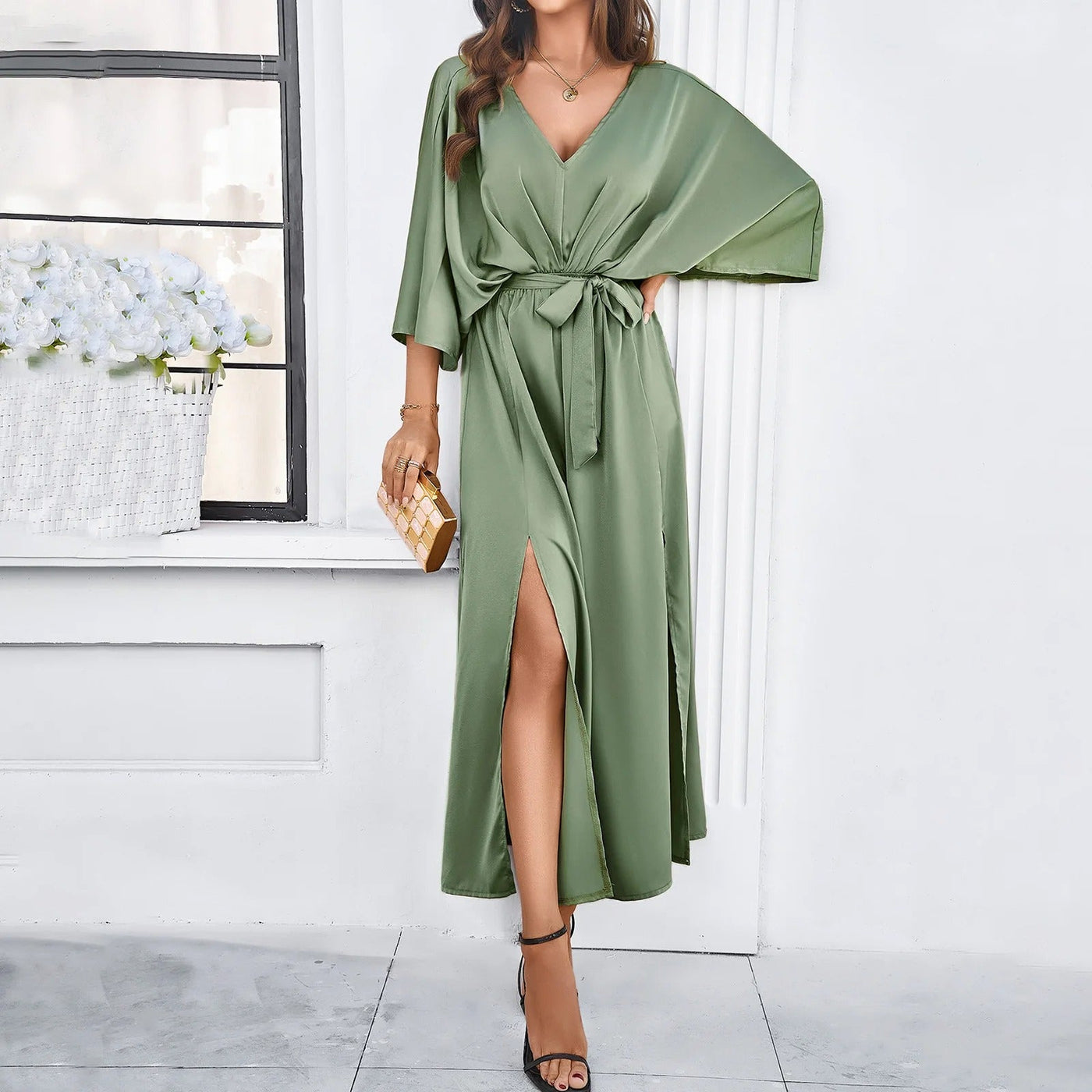 Robe élégante de printemps pour femmes | Maxi