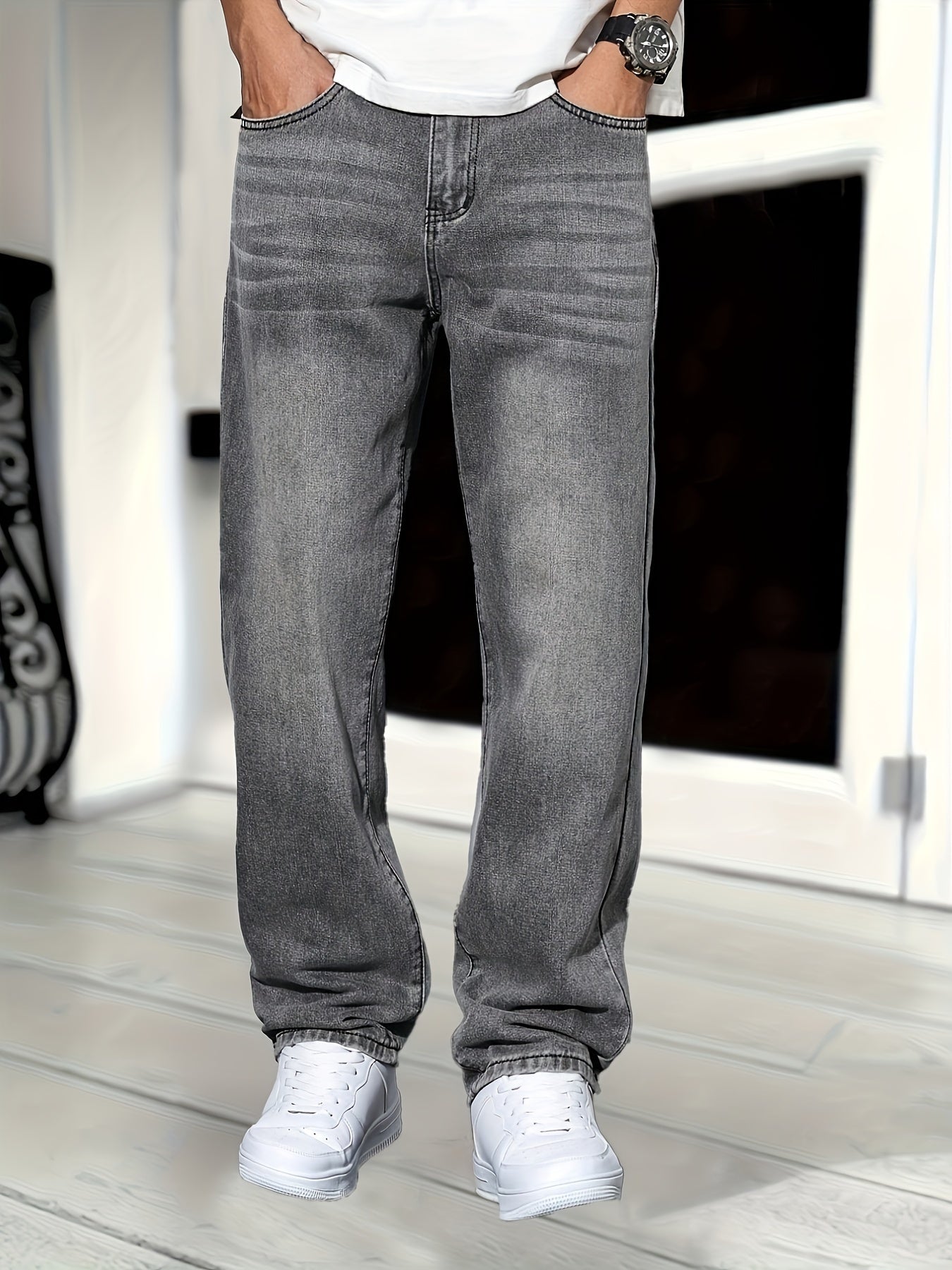 Jeans en denim haut de gamme pour hommes | Coupe droite