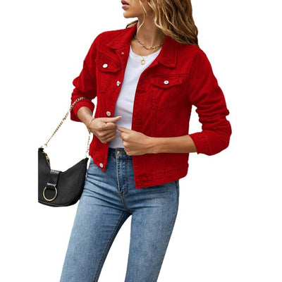 Veste en jean décontractée pour femmes | Chaude