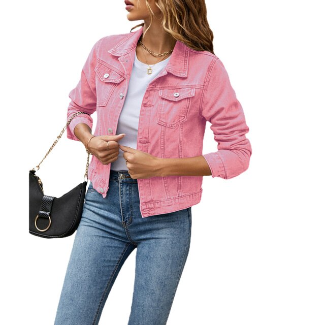 Veste en jean décontractée pour femmes | Chaude