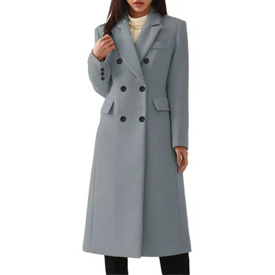 Manteau matelassé en laine pour femme | Longue