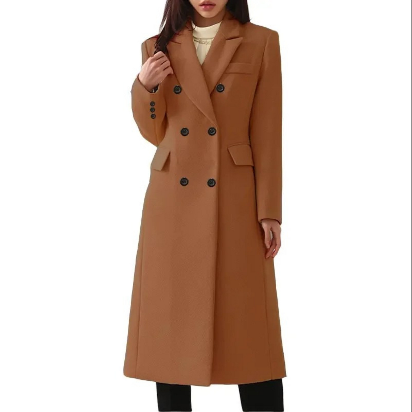 Manteau matelassé en laine pour femme | Longue