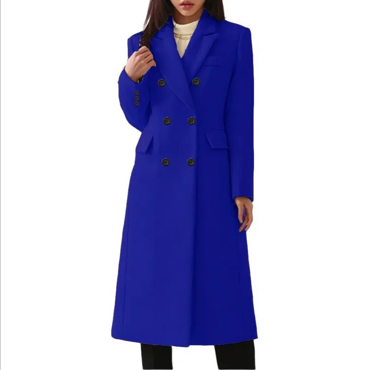 Manteau matelassé en laine pour femme | Longue