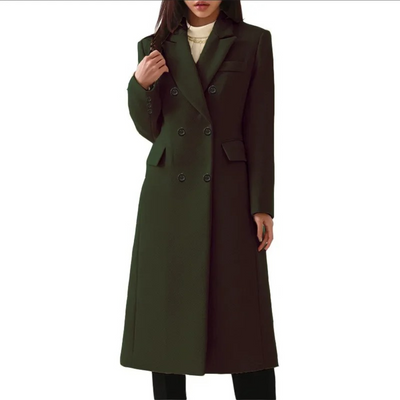 Manteau matelassé en laine pour femme | Longue