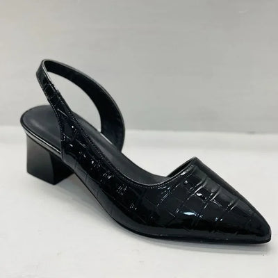 Chaussures à talon bloc à motif crocodile pour femmes | Tendance
