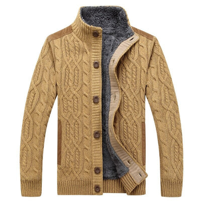 Cardigan en tricot torsadé pour hommes | Chaud