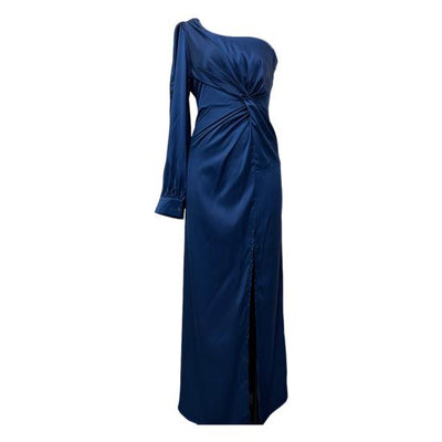 Robe drapée asymétrique pour femme | Maxi