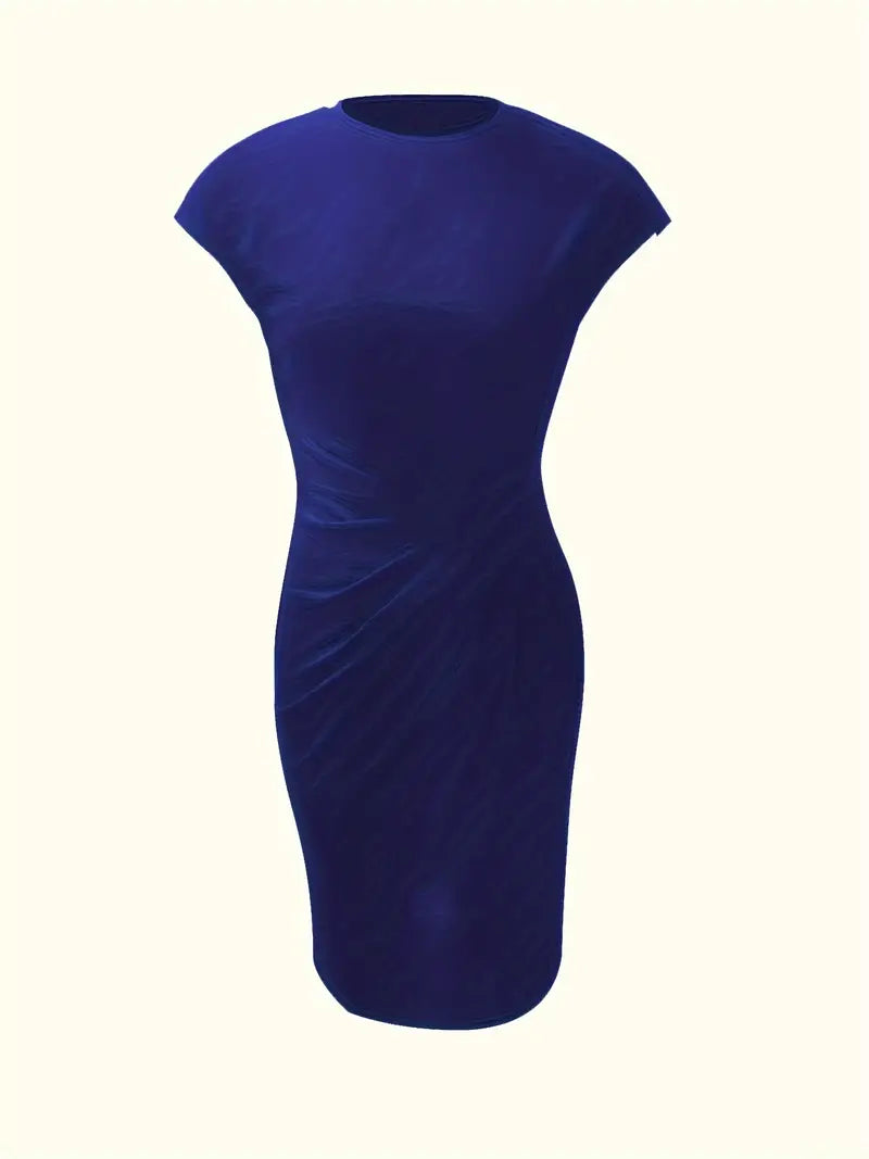 Robe de couleur unie pour femmes | Midi