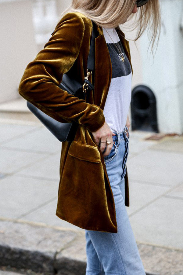 Blazer en velours pour femmes | Chaud