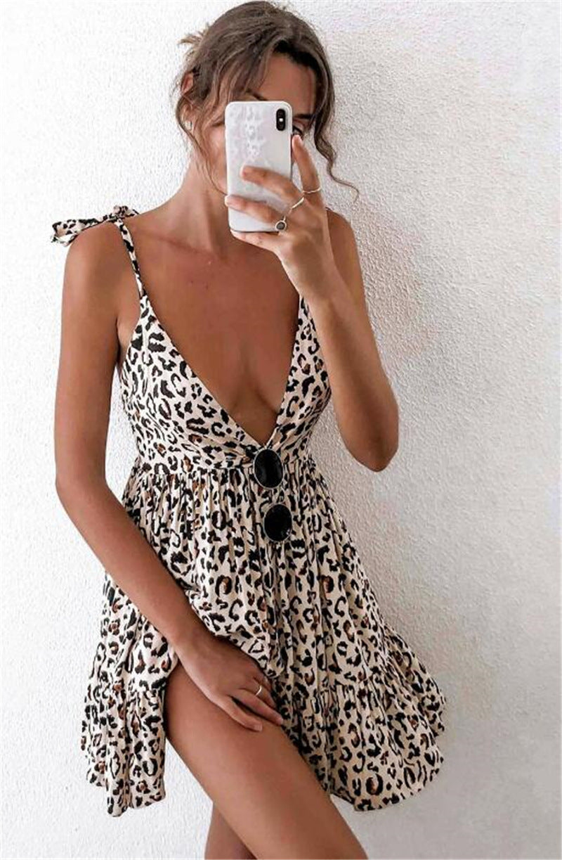 Robe imprimée à bretelles pour femmes | Mini