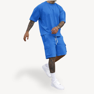 Ensemble short et haut en coton pour hommes