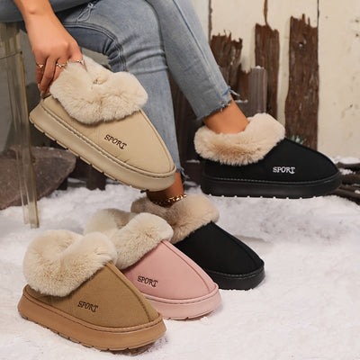 Chaussons chauds en peluche pour femmes | Confort