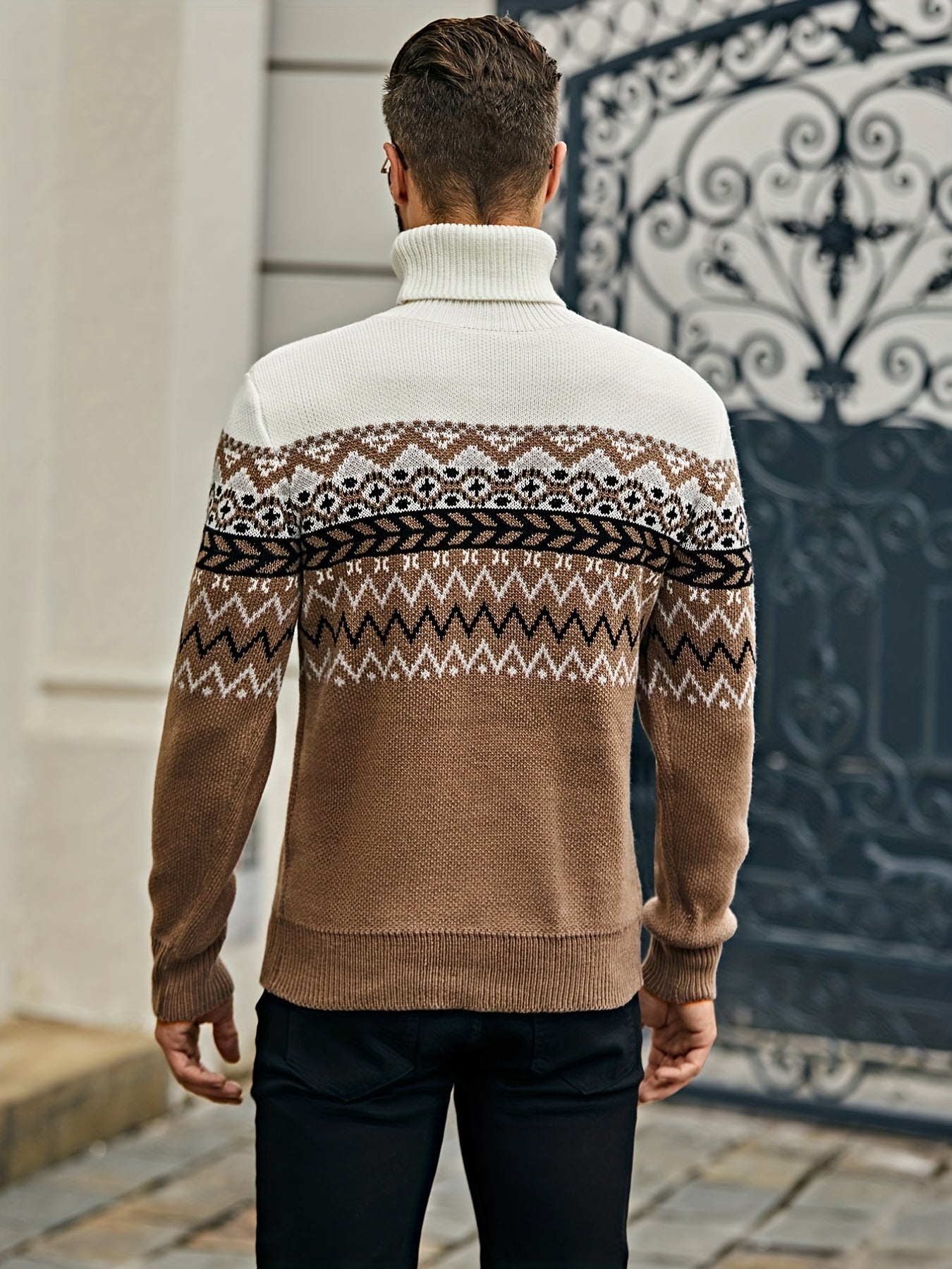 Luca - Pull d'hiver à motif nordique