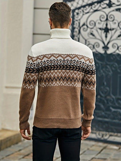 Luca - Pull d'hiver à motif nordique