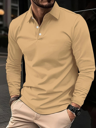 Polo extensible pour hommes | Manches longues