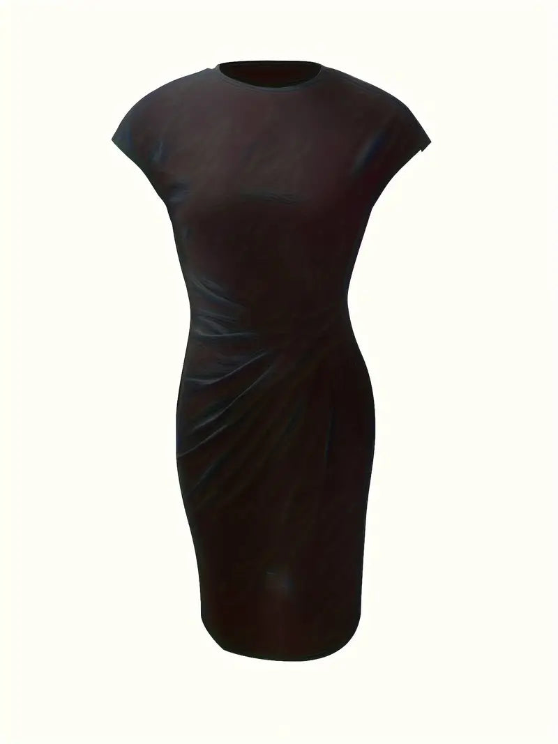 Robe de couleur unie pour femmes | Midi