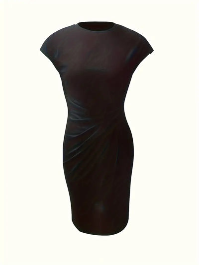 Robe de couleur unie pour femmes | Midi