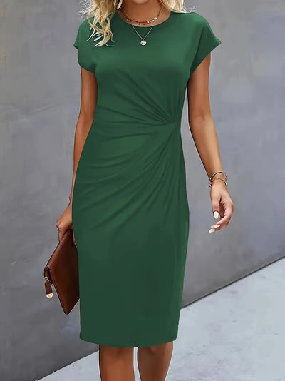 Robe de couleur unie pour femmes | Midi