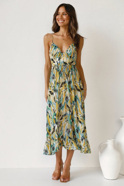 Robe imprimée chic et colorée pour femmes | Maxi