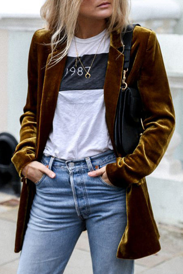 Blazer en velours pour femmes | Chaud