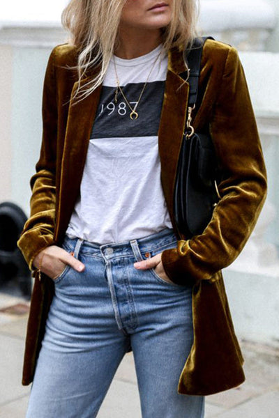 Blazer en velours pour femmes | Chaud