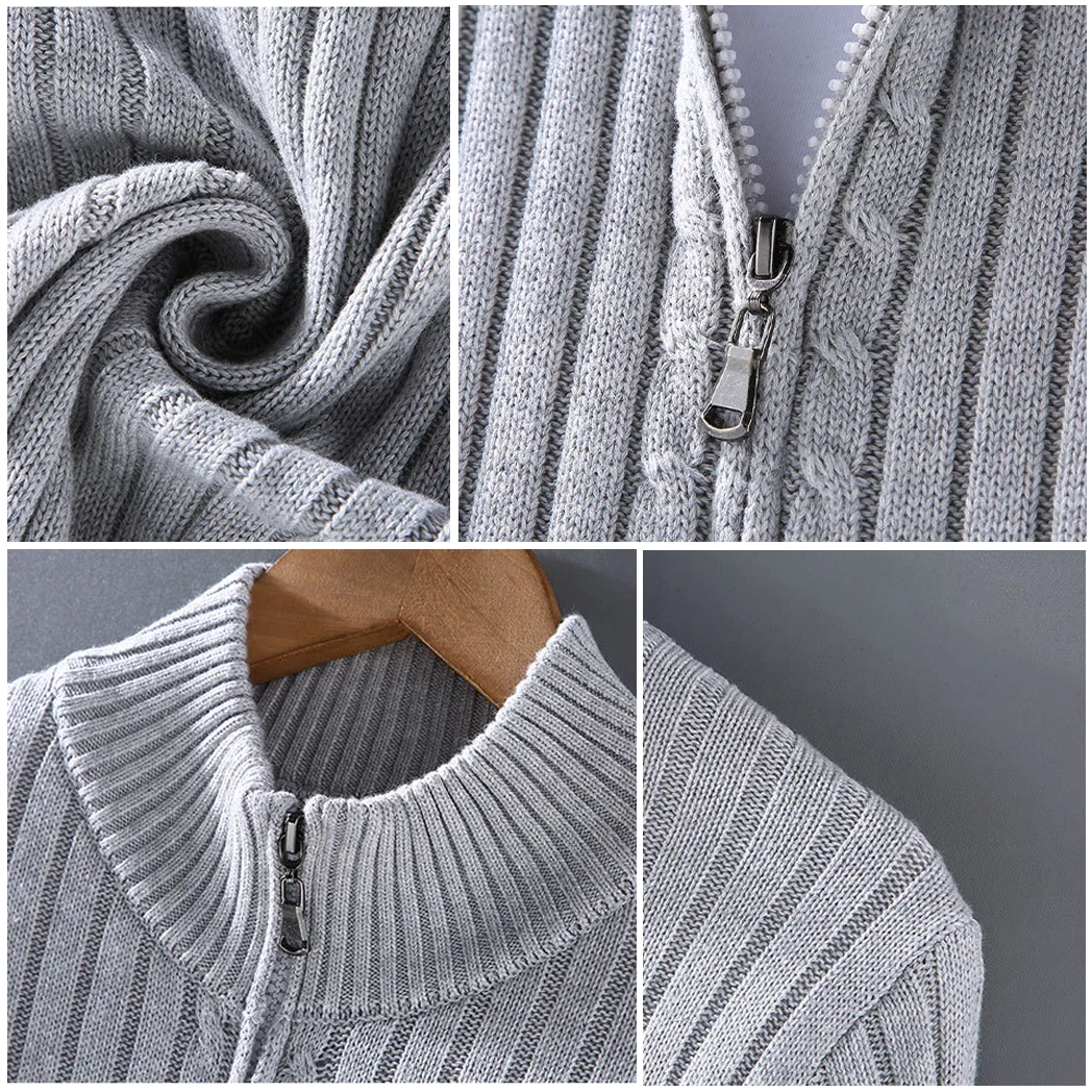 Cardigan en laine Shetland pour homme | Chaud