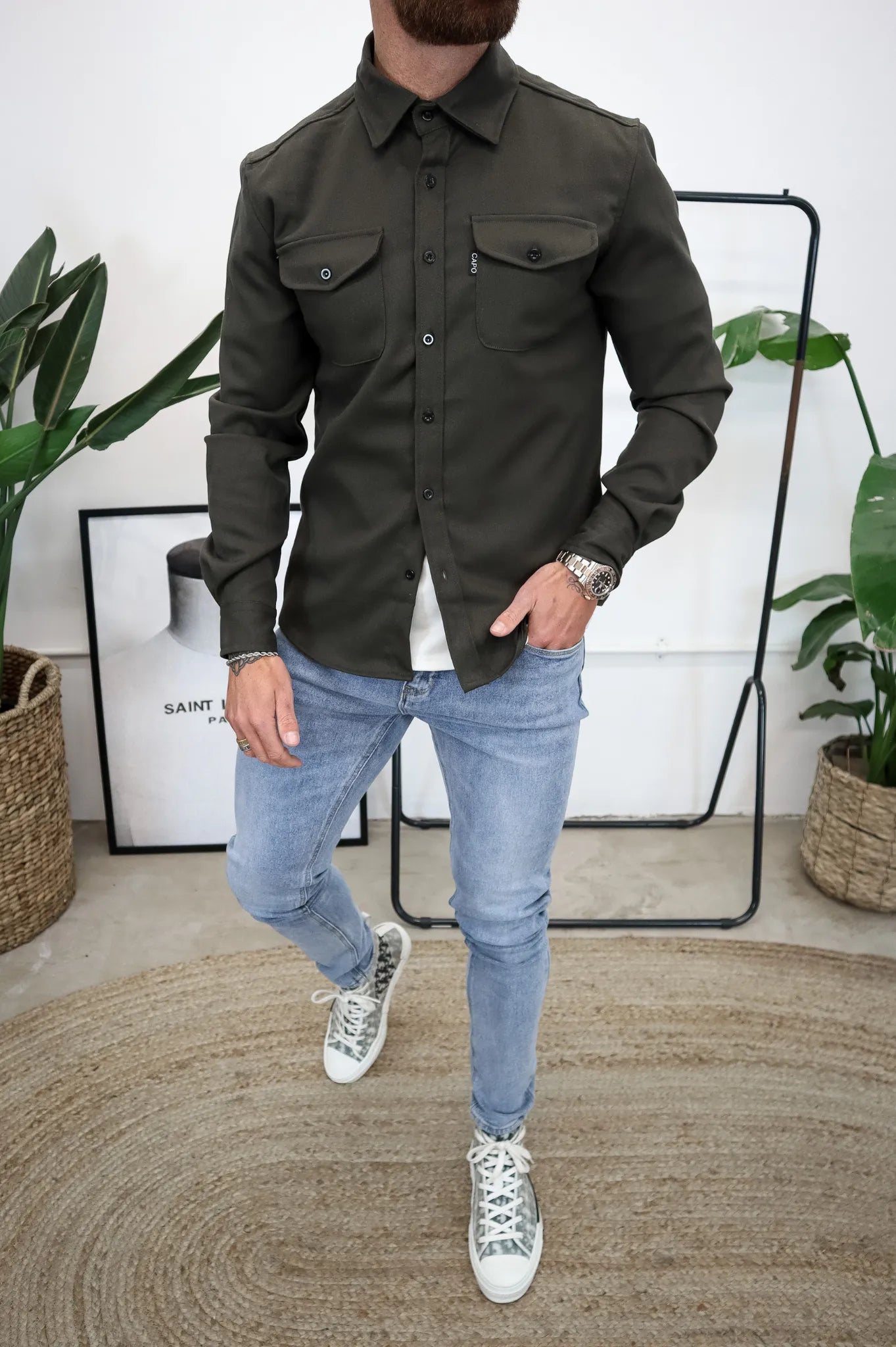 Veste de chemise moderne pour hommes | Chaud