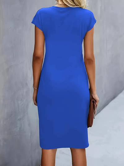 Robe de couleur unie pour femmes | Midi