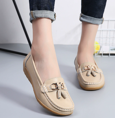 Mocassins en cuir pour femmes | Orthopédie