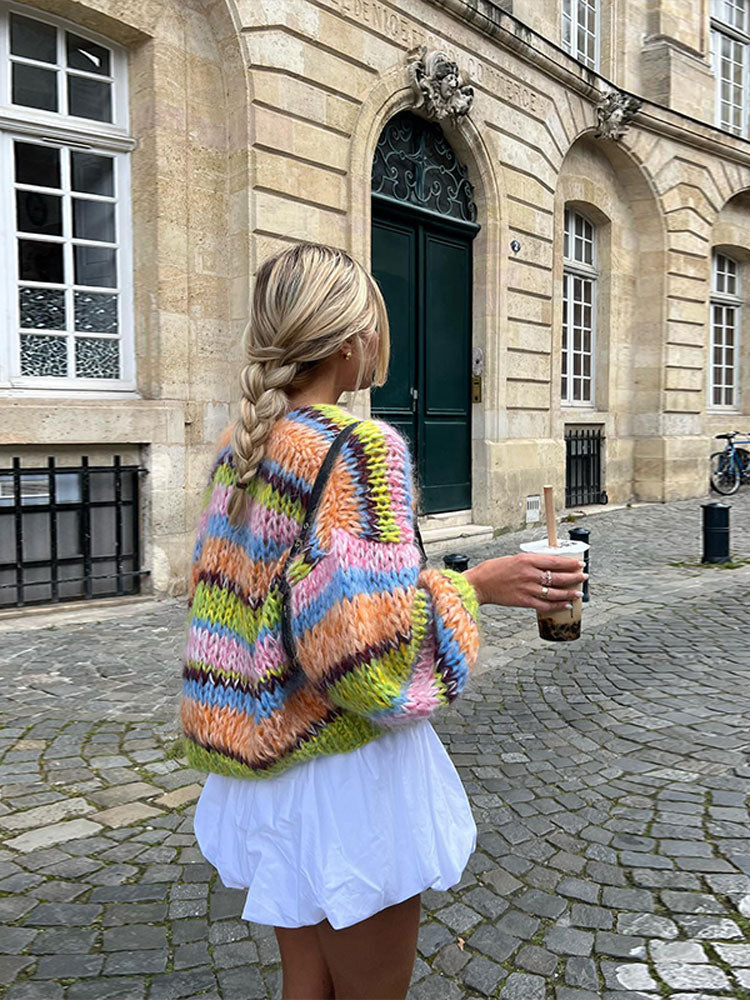 Cardigan Patchwork Femme | Chaud