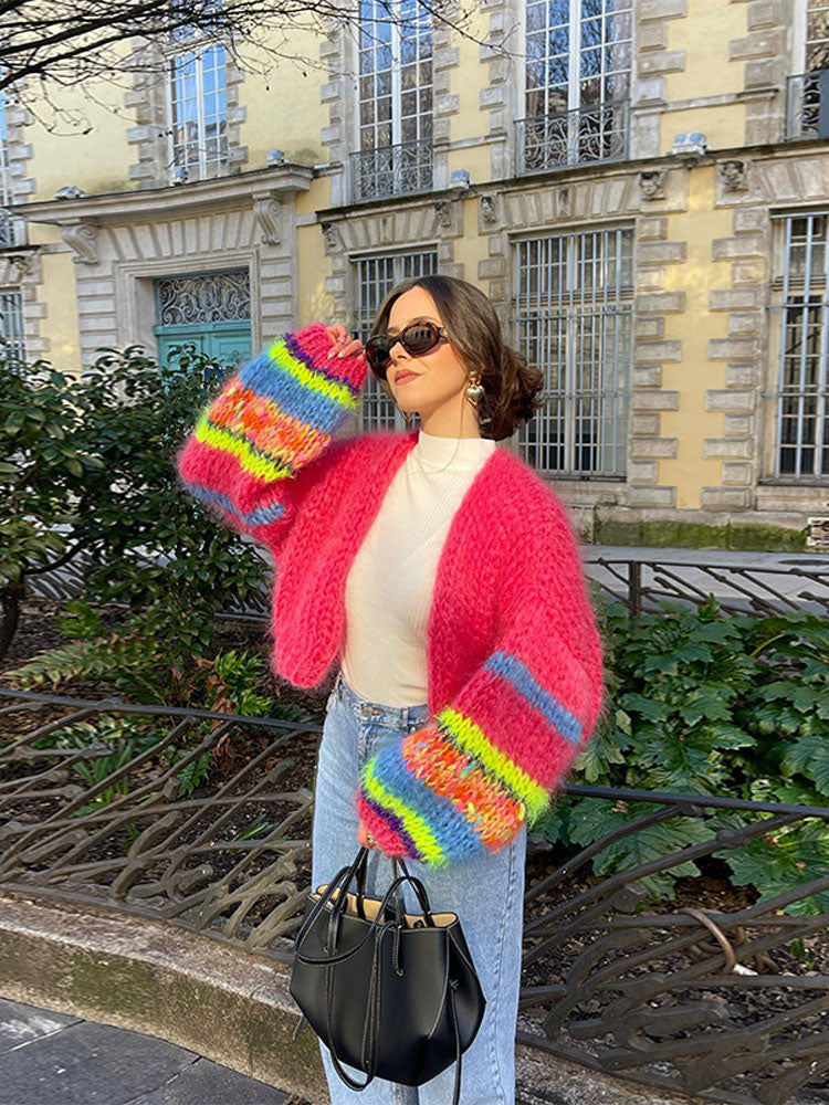 Cardigan Patchwork Femme | Chaud