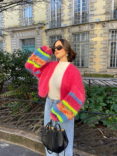 Cardigan Patchwork Femme | Chaud