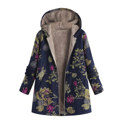 Veste Vintage à motifs pour femmes | Longue