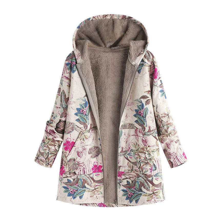 Veste Vintage à motifs pour femmes | Longue