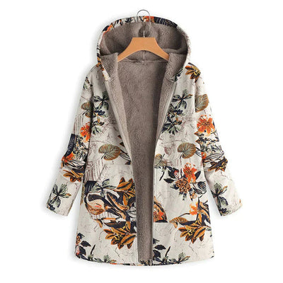 Veste Vintage à motifs pour femmes | Longue