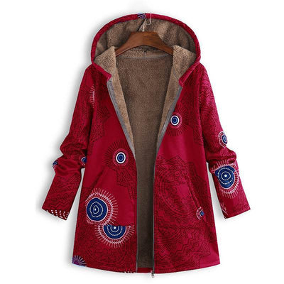 Veste Vintage à motifs pour femmes | Longue